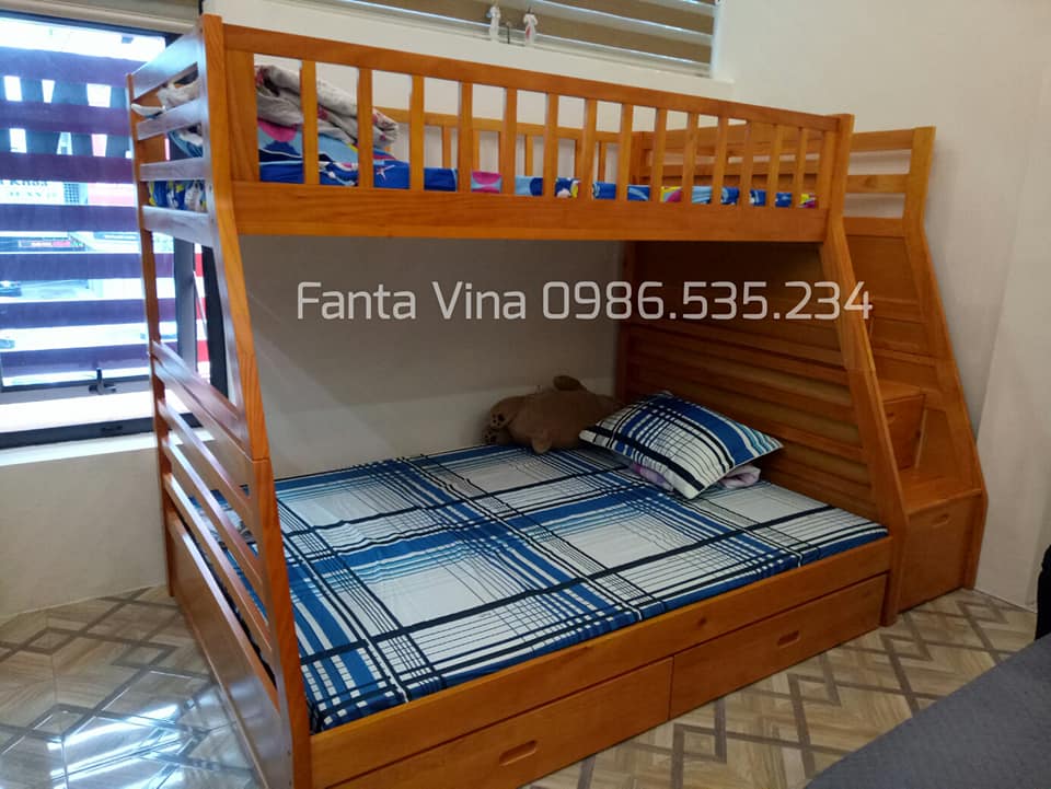 Giường 2 tầng trẻ em F92-OAK tại TP Vinh, Nghệ An, Hà Tĩnh, Quảng bình