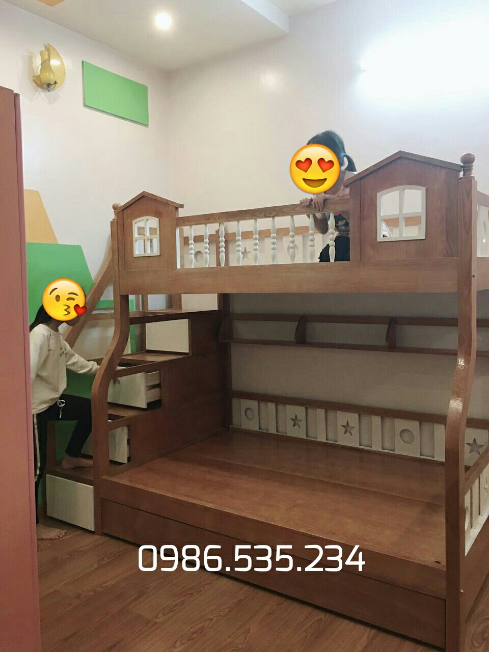Xưởng sản xuất Giường tầng gỗ Sồi giá rẻ tại TP Vinh, Nghệ An, Hà Tĩnh, Quảng Bình, Quảng Trị